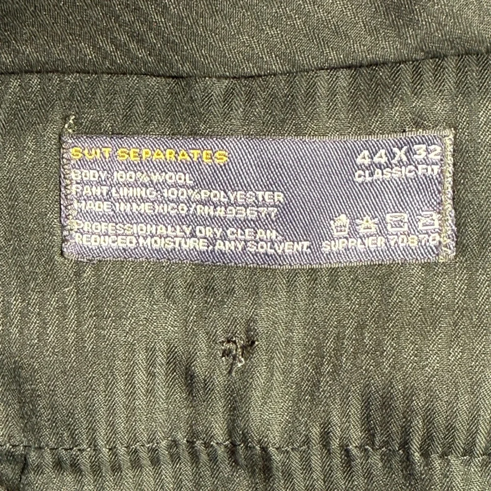 Stafford‎ Suit Pants Mens 44x32 Black 100% Wool Classic Fit Tailored Culture